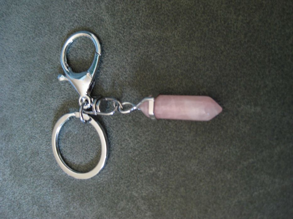 Porta Chaves Pedra Energia Rosa ou Verde NOVO