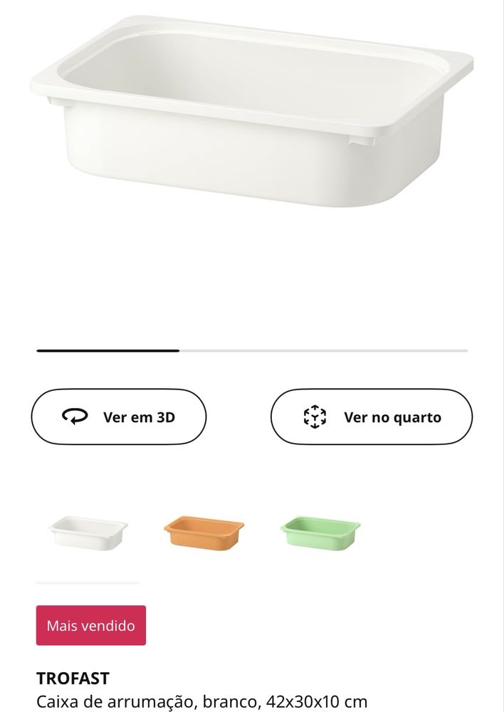 Caixas trofast brancas