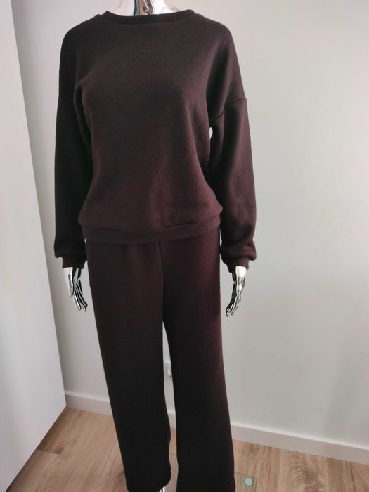 komplet damski dzianina spodnie i sweter S/M