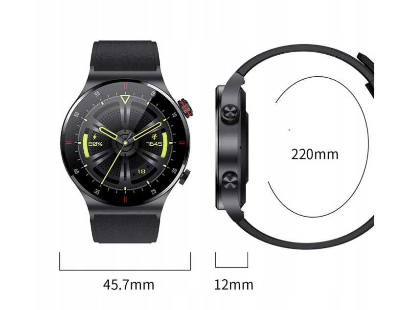 Smartwatch QW33 z pulsem, ciśnieniem krwi, EKG, Bluetooth ttst1373