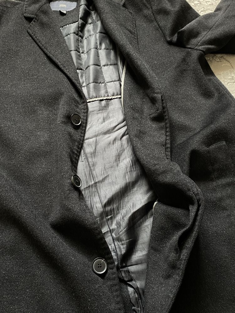 TCM czarny męski wełniany dlugi sweter XXL