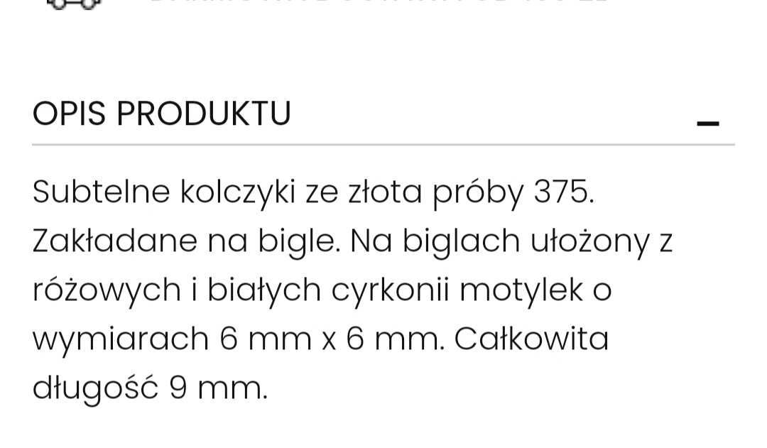 Złote kolczyki dla dziewczynki