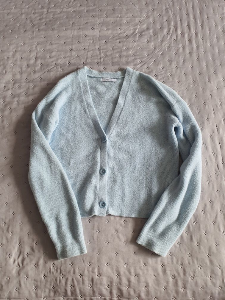 Sweter sweterek na guziki baby blue błękit