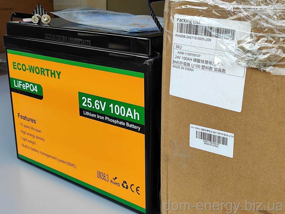 Гарантия 2 года Аккумулятор LiFePo4 100Ah 24В v Литий-железо-фосфатный