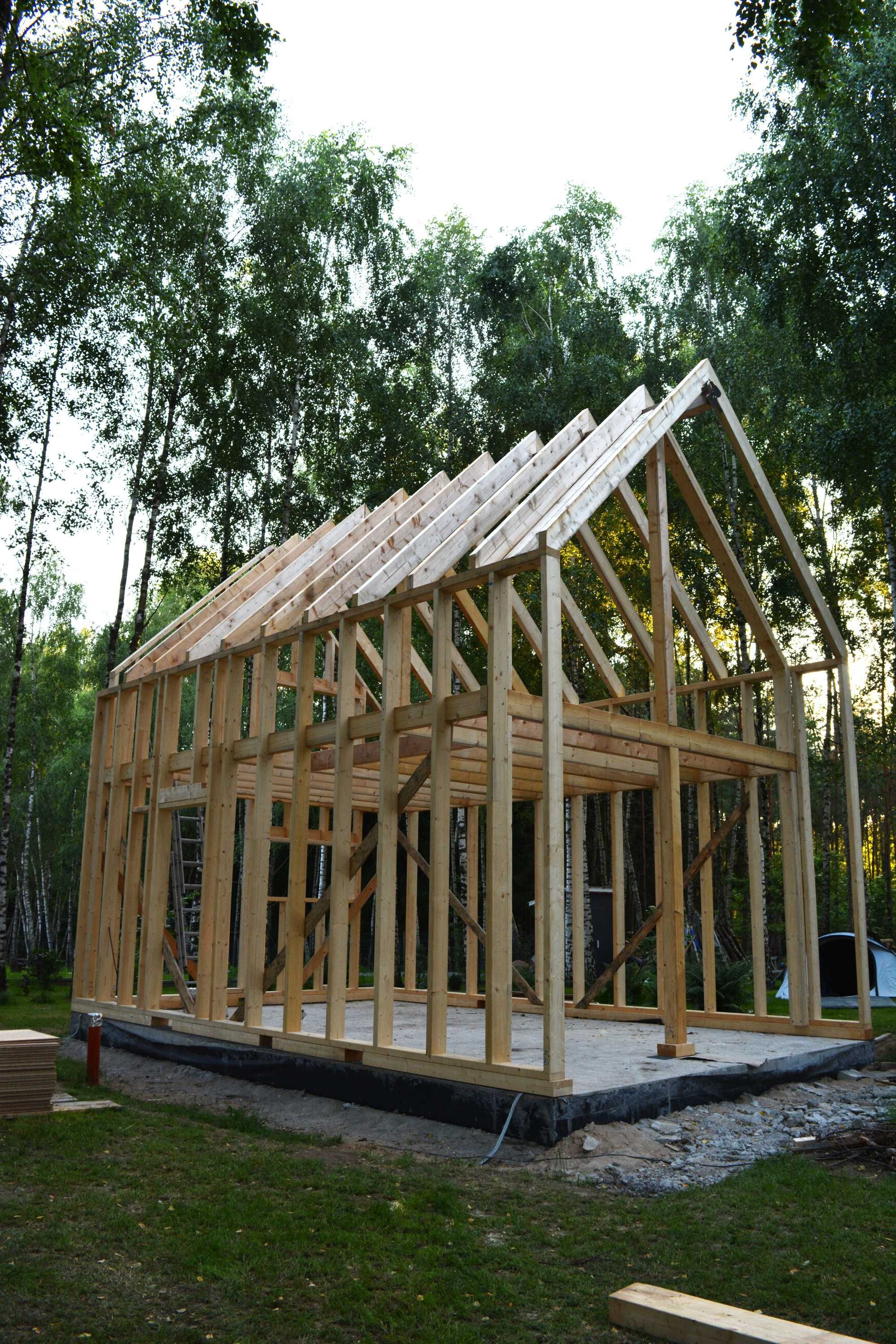 Konstrukcja domu, wiaty, garażu, stodoły Wycinane na CNC z KVH c24 BSH