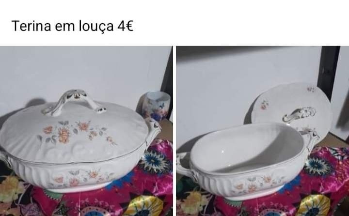 Várias louças decoração