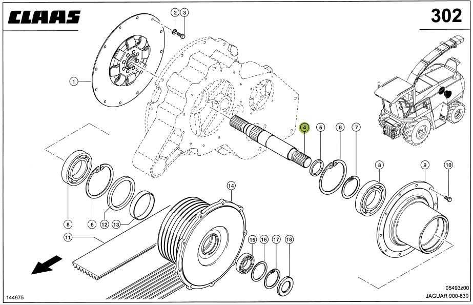 CLAAS JAGUAR 870/900 вал конприводу 0002602460 / 2602460 / 260246.0