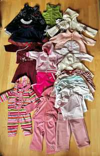 zestaw ubrań dla dziewczynki 0-6 miesięcy