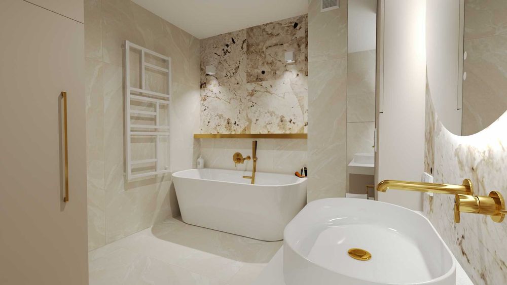 Projekt wnętrza TANIO wizualizacja mieszkania