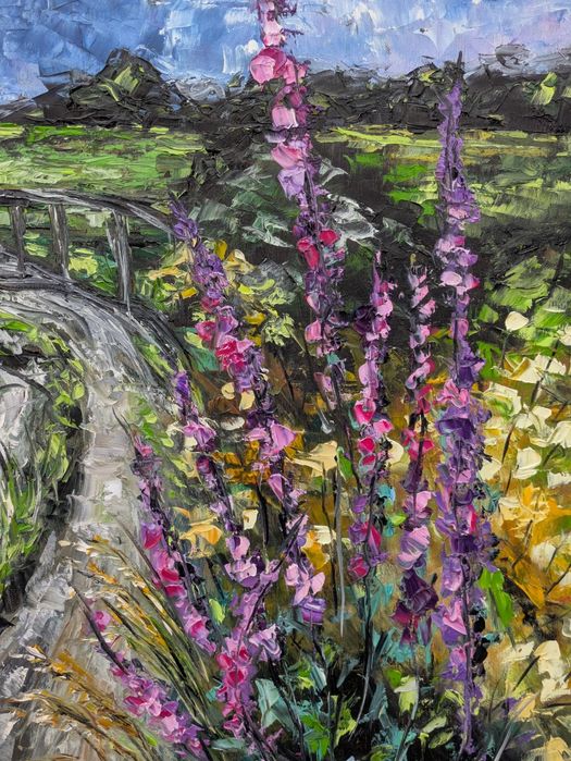 Quadro pintado á óleo sobre tela , 90x60cm