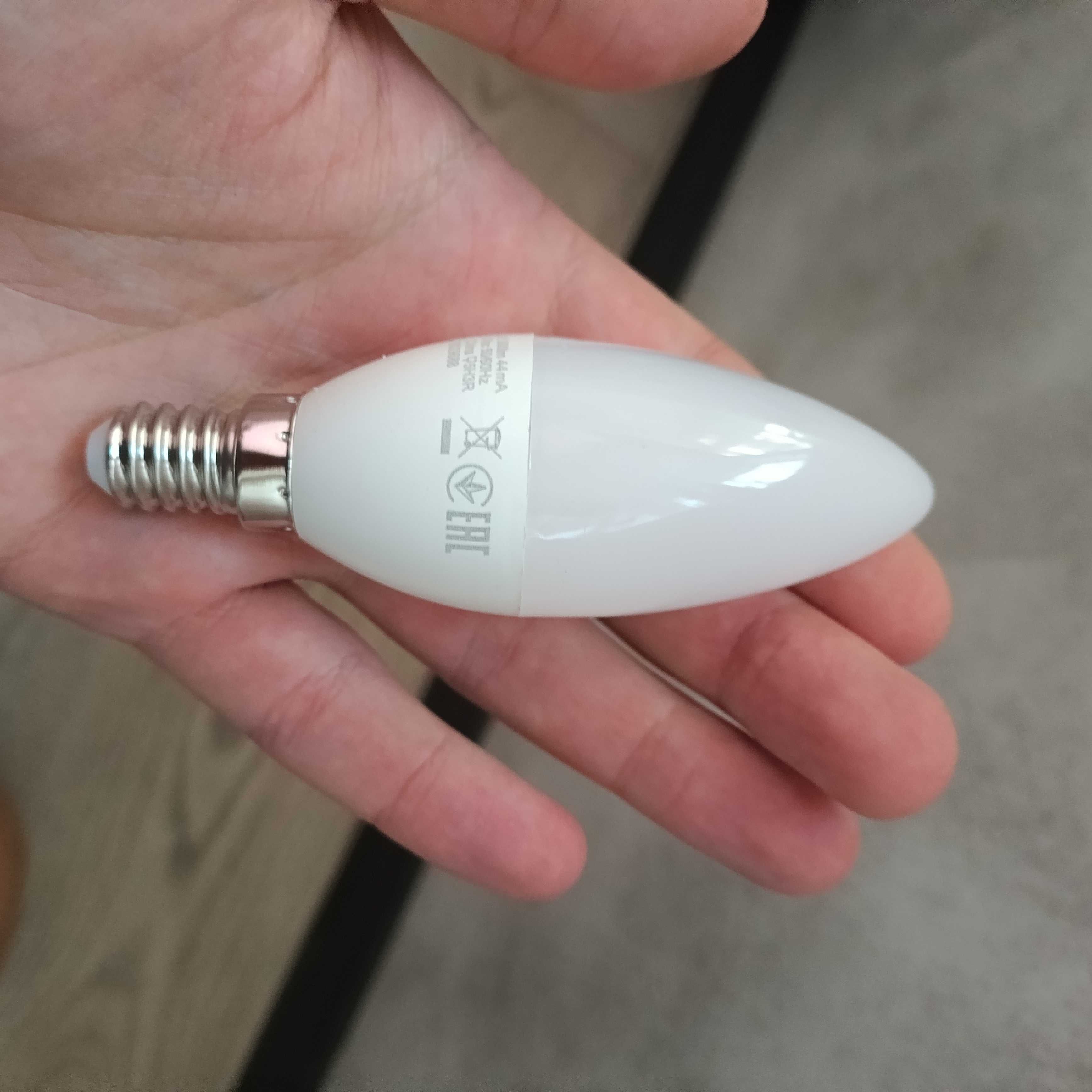 Лампочка 5W 500lm Philips Ecohome LED Candle E14 840B35, комплект 4 шт