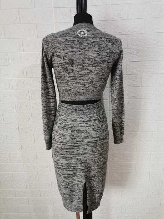 sukienka szara sportowa elastyczna jesień zima rozmiar M sh