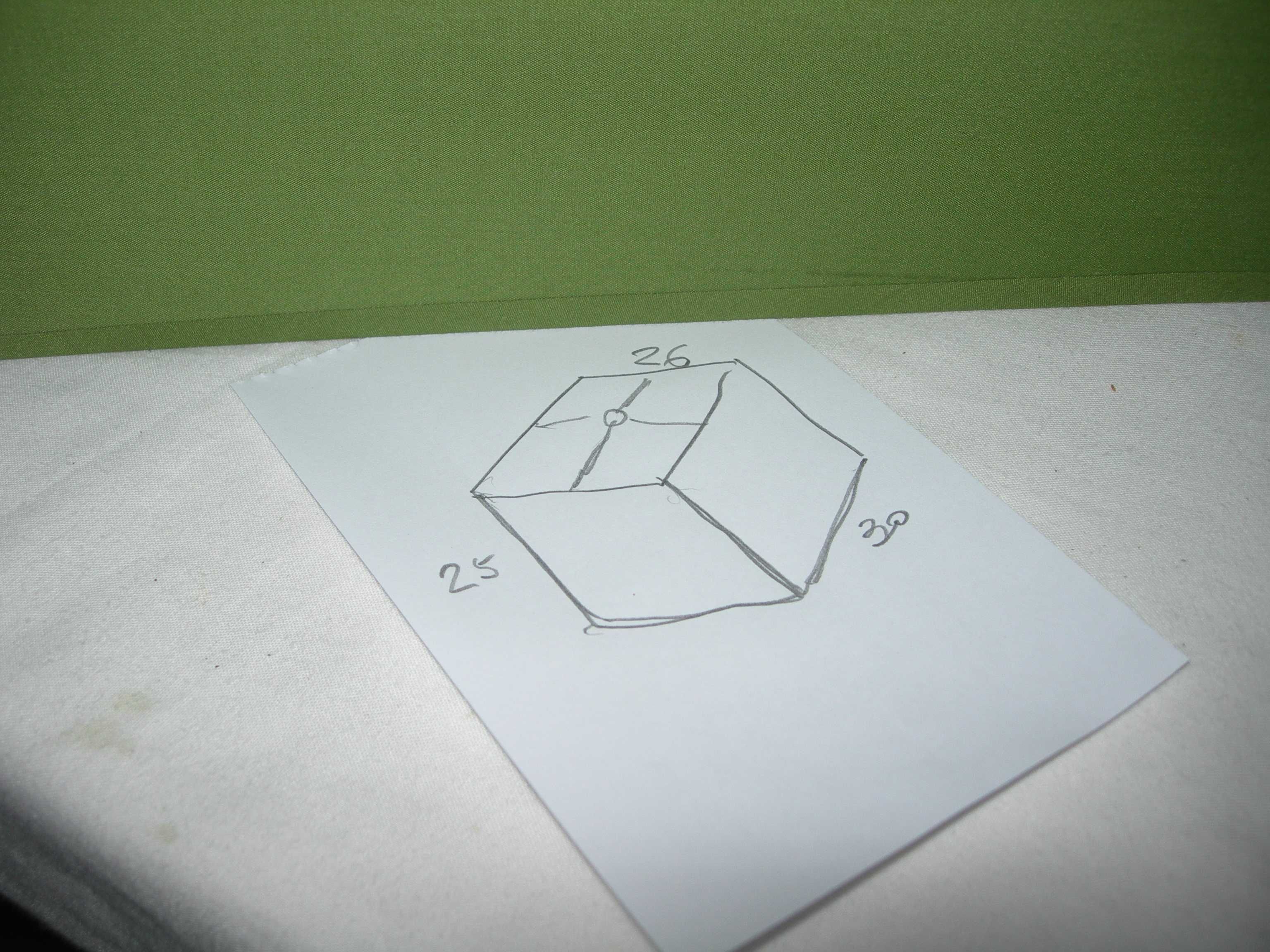 Candeeiro de teto. Verde.