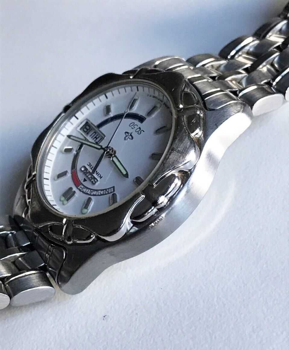 Relógio Seiko Kinetic 5M43-0A50 SQ 50 Vidro Safira