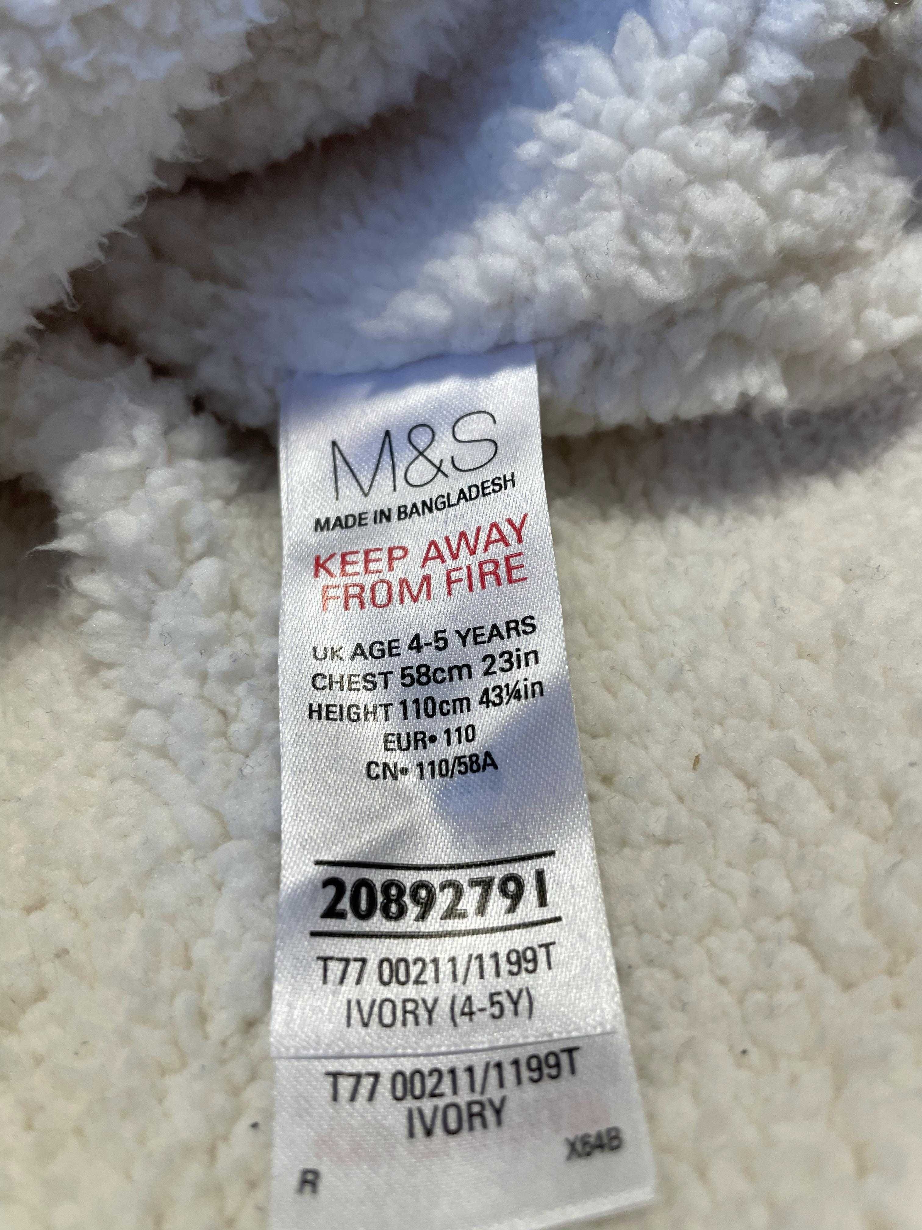 Sweterek ocieplany M&S rozmiar 110