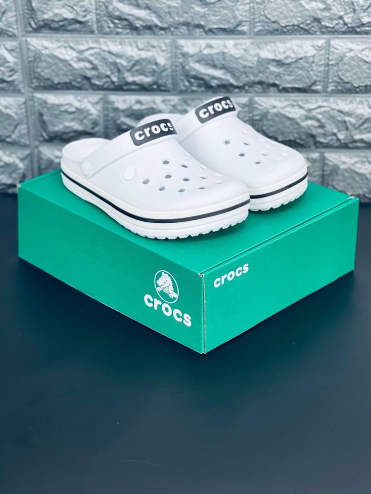 Шлепанцы Crocs женские белые шлепки сабо кроксы Новинка!