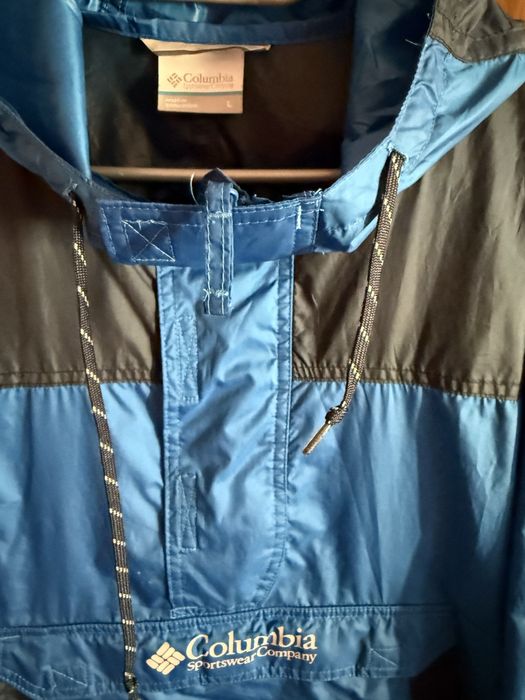 Lekka, ganatowa, niebieska kurtka przejsciowa, wiatrówka Columbia - L