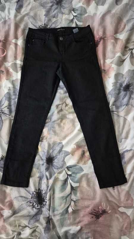 spodnie damskie jeans czarne cropp 36 s