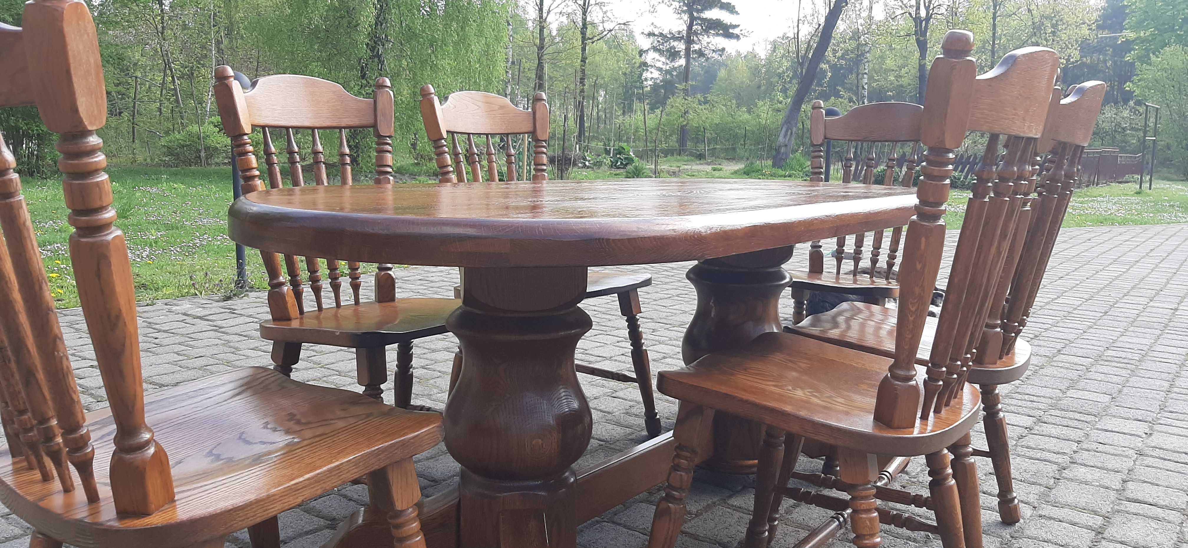 Stół drewniany, holenderski antyk, retro.