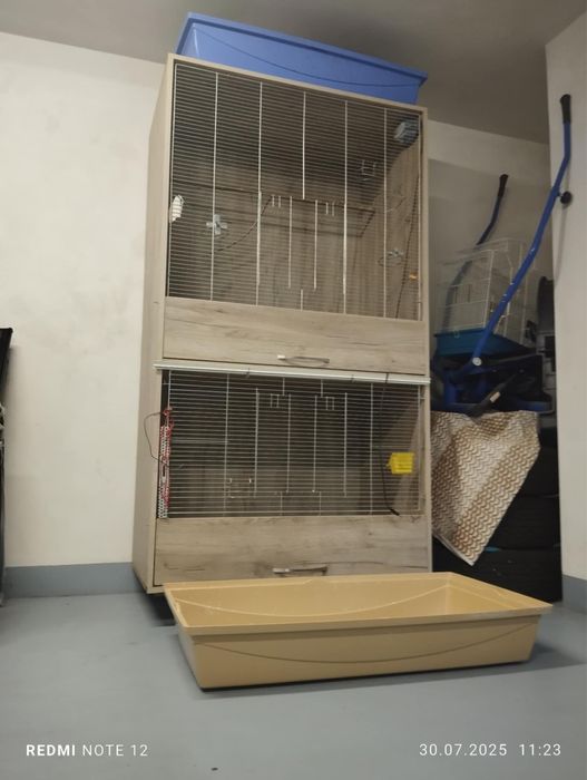 Woliera wewnętrzna klatka dla papug podwójna