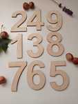 Cyfry z drewna decoupage 8 cm DIY