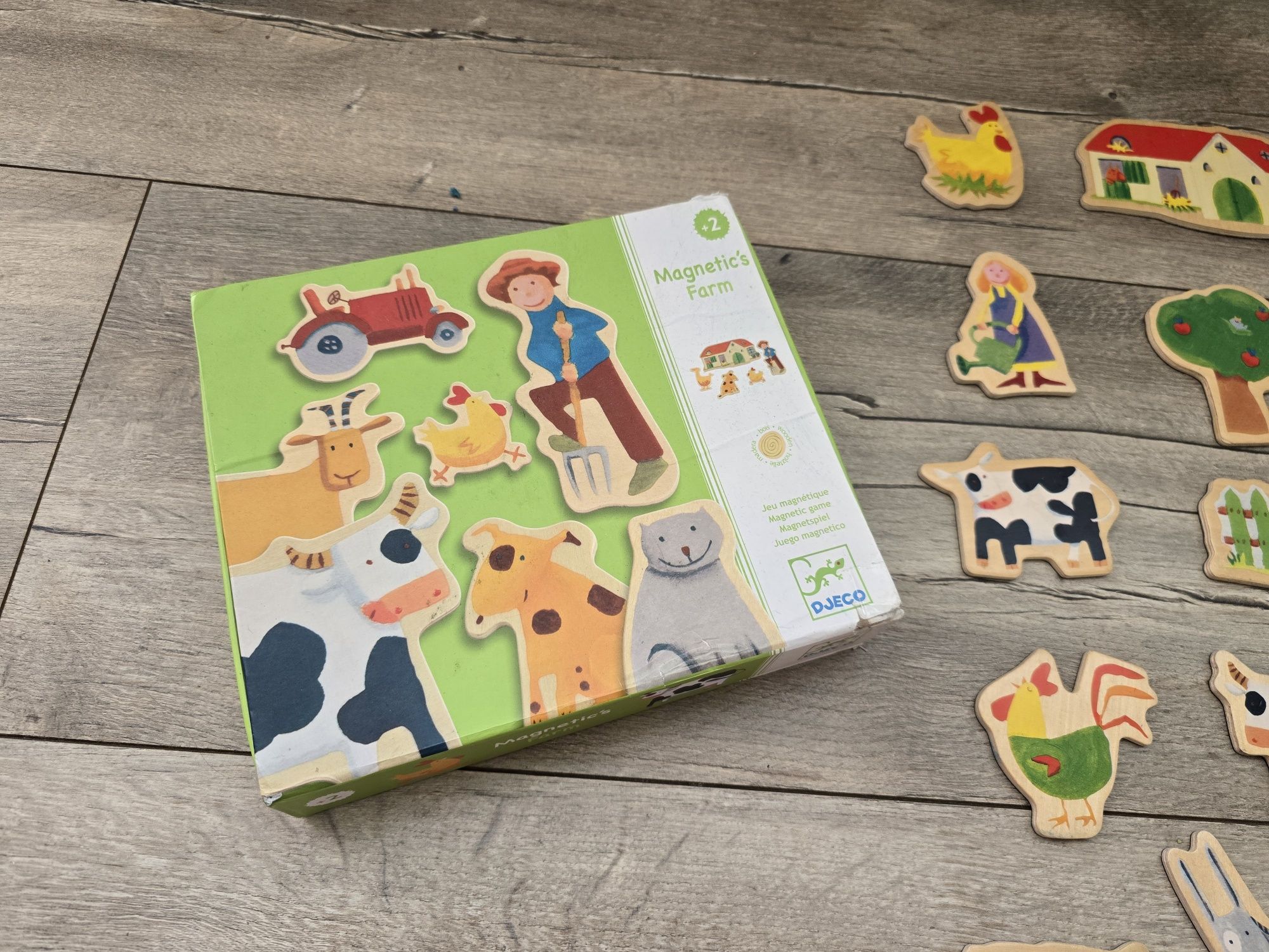 Djeco magnesy farma magnetics farm magnetyczne puzzle