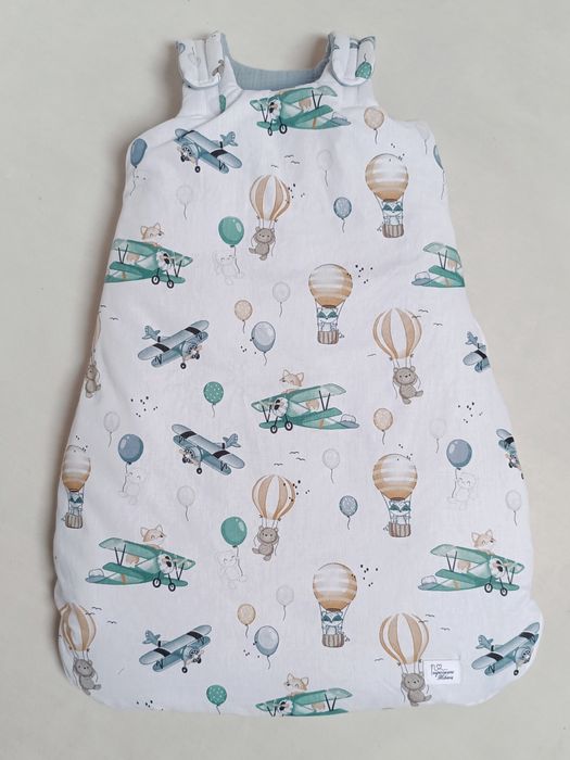 Śpiwór dla niemowląt do łóżeczka spania samoloty muślin