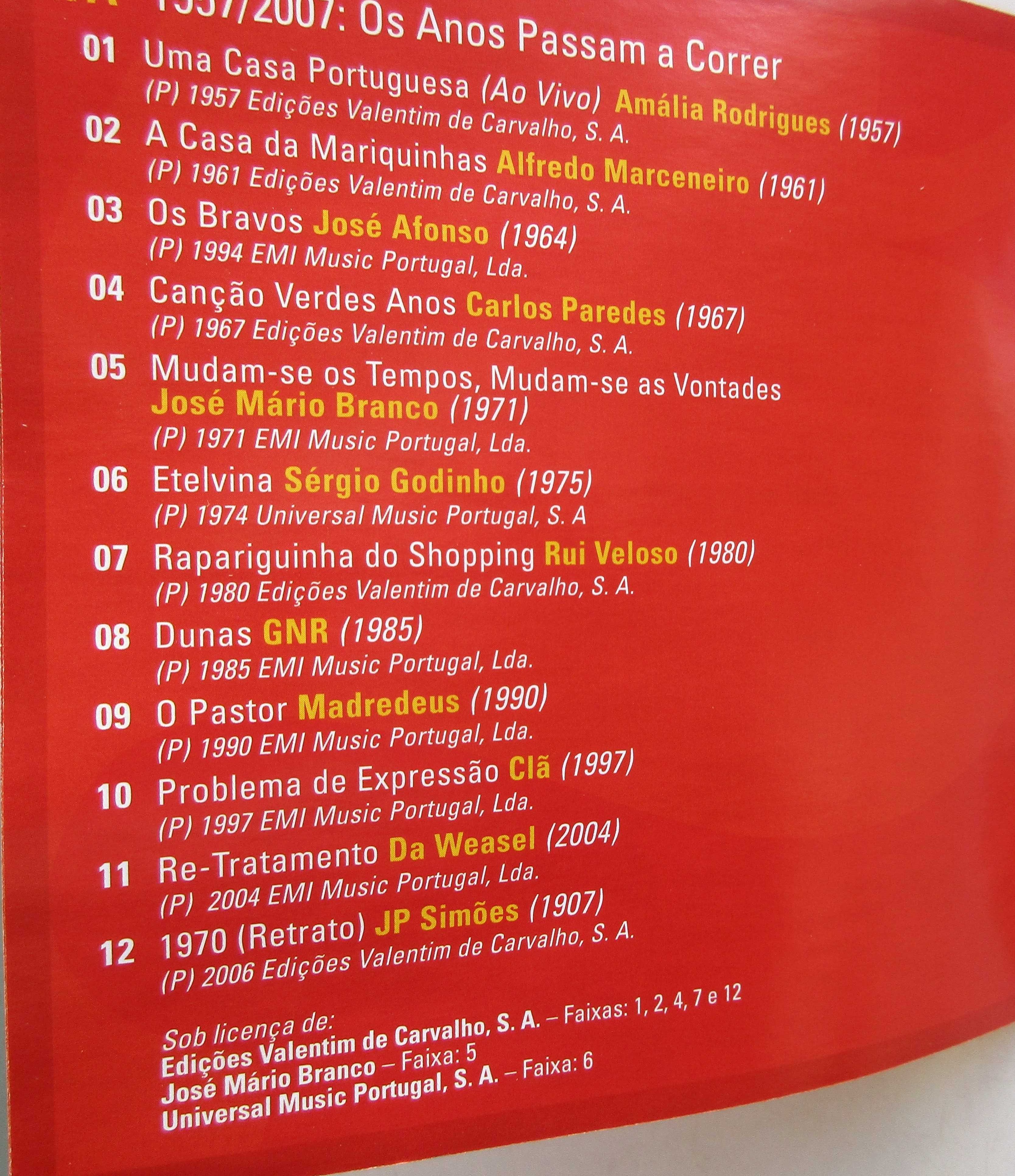 Ontem, Hoje e Amanhã - - - - - [50 Anos de Música Portuguesa] - 2 X CD