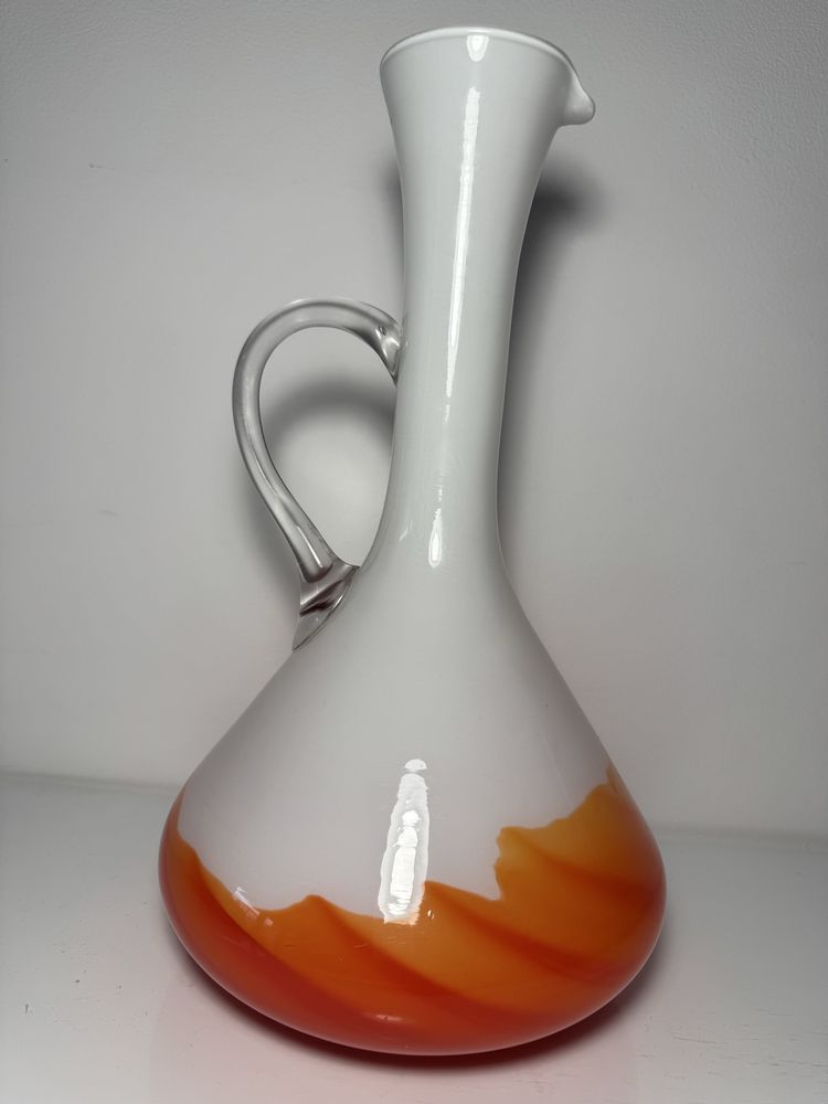 Wazon biało-pomarańczowy wysoki Florance Opaline