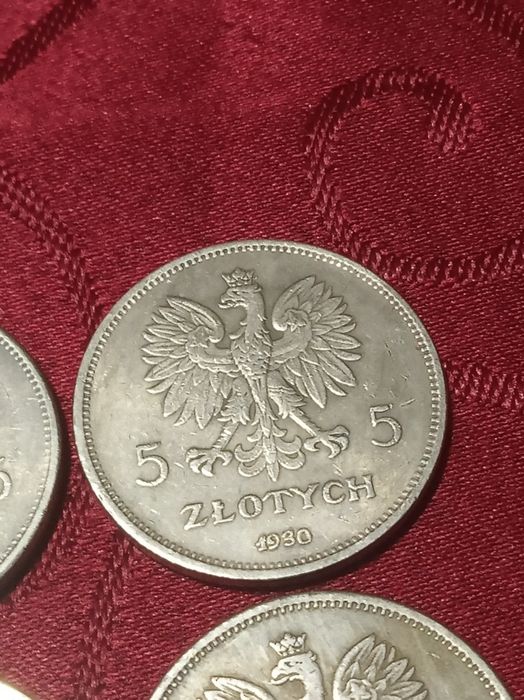 5 PLZ 1928 1930 1931 1932 польський злотий стан на фото