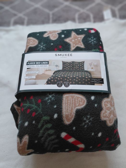 Nowa pościel polarowa świąteczna wymiary 160x200cm
