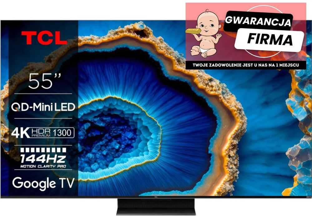 Telewizor TCL55C805 Mini LED | Jak Nowy | Posiada Parę Rys | Gwarancja