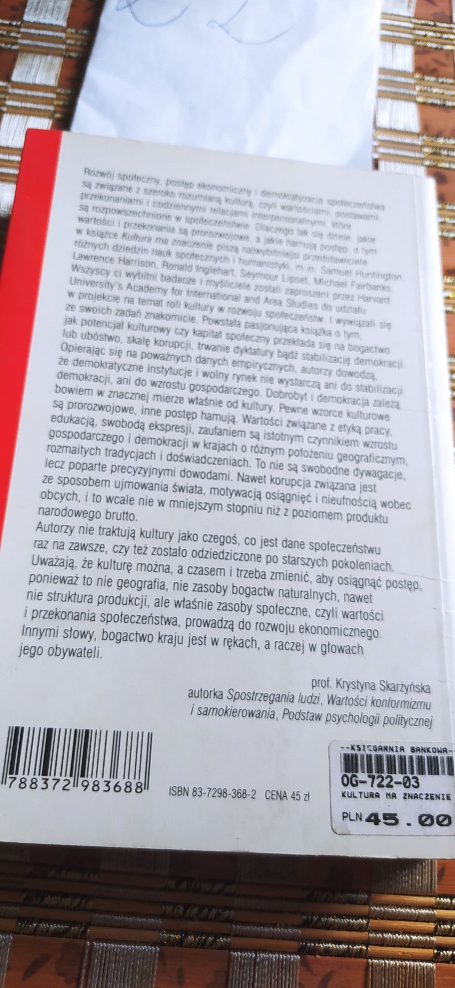 Kultura ma znaczenie Lawrence E. Harrison