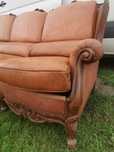 Kanapa rzeźby sofa Ludwik skóra. Ludwikowska skórzana z f. spania