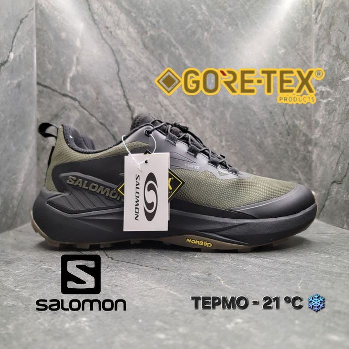 SALE! Чоловіче взуття "ХАКІ" Salomon Genesis GORE-TEX. Саломон 41-46