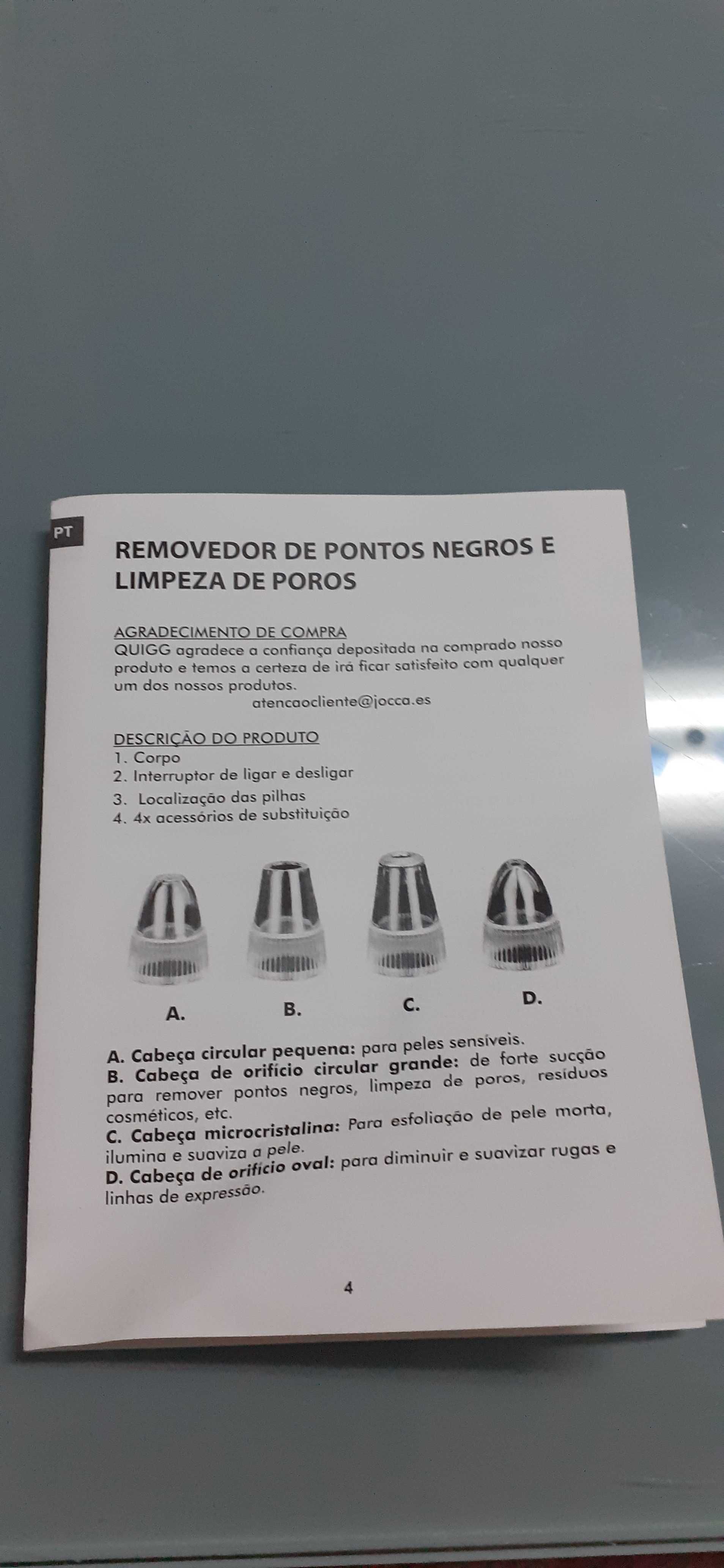 Removedor de pontos negros e limpeza de poros