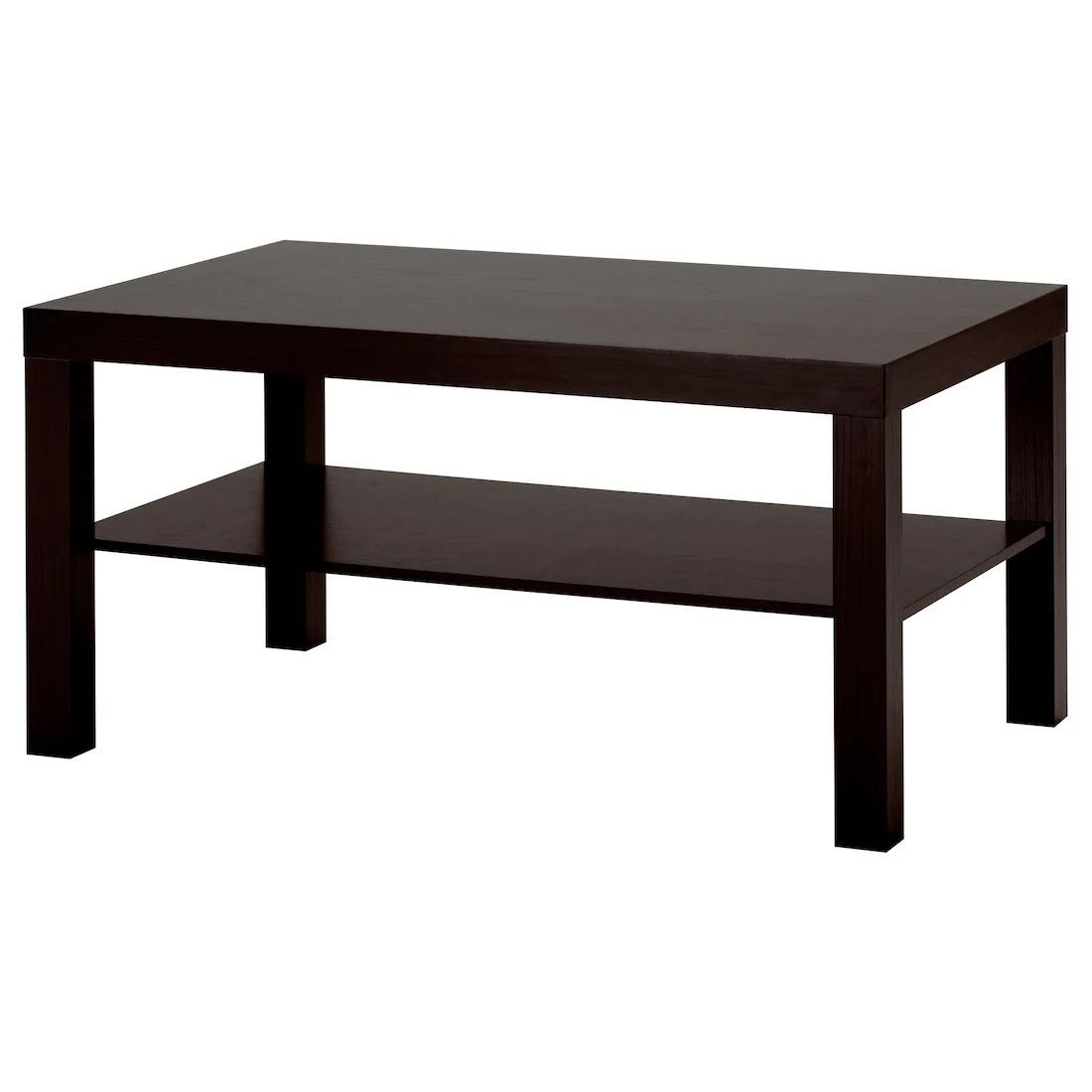 Mesa Centro Lack (Ikea) Preto-Castanho