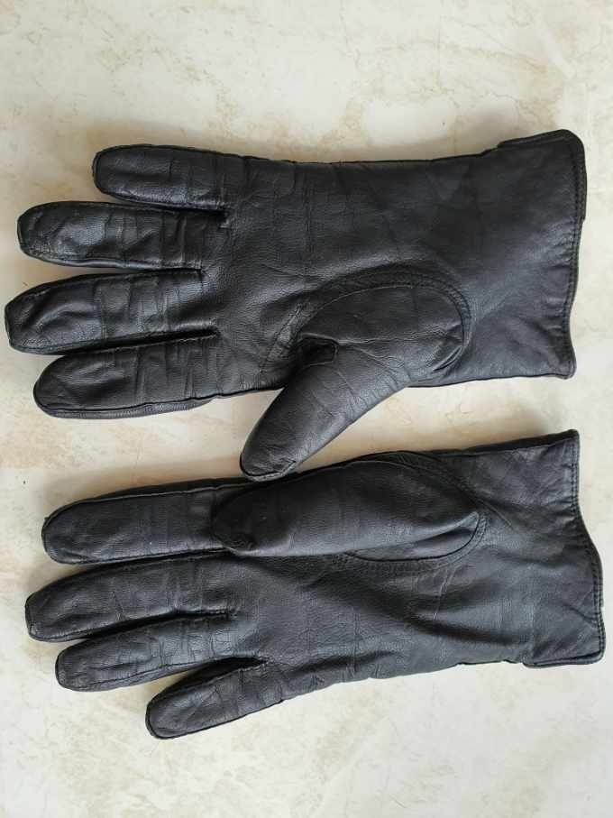 Rękawiczki skórzane damskie r.19 XS/S ocieplane