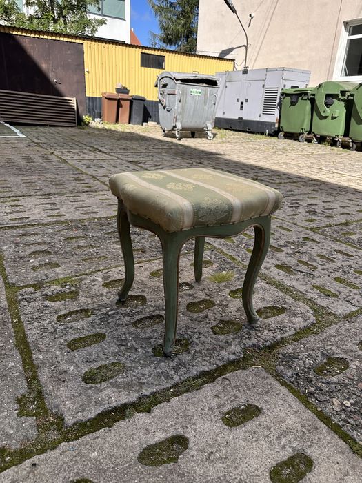 Elegancki, Antyczny Puf / Podnóżek w Stylu Ludwika XVI