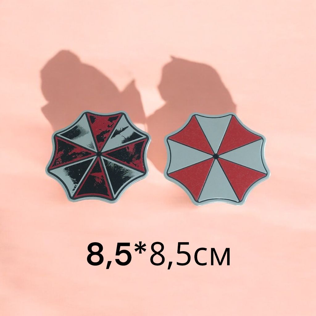 Об'ємна наклейка Umbrella Corporation 3D Емблема значок resident evil