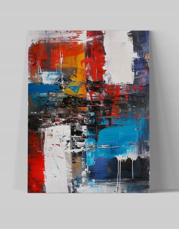Obraz na płótnie "Abstrakcyjne Linie i Kolory" 60x80 cm