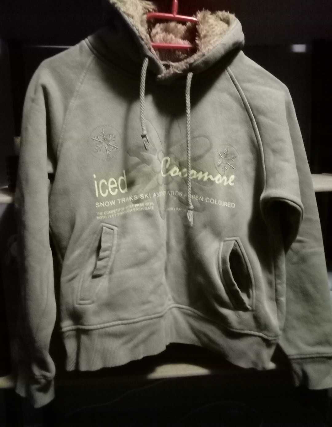 Bluza khaki śnieżynki ciepła Cocomore S/M