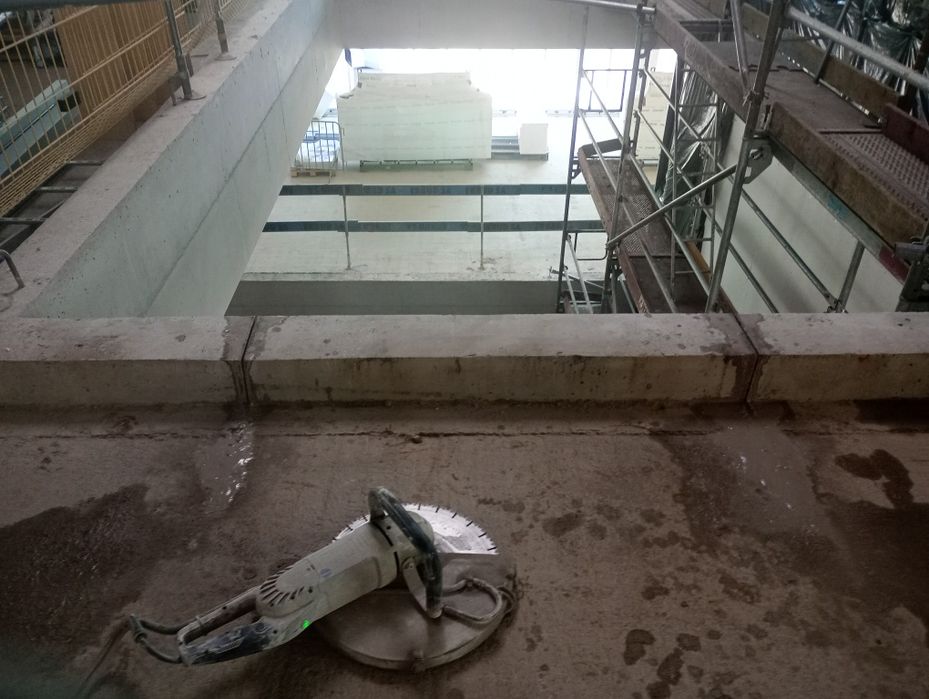 Cięcie posadzek przemysłowe ,beton zbrojony duża głebokość wiercenie