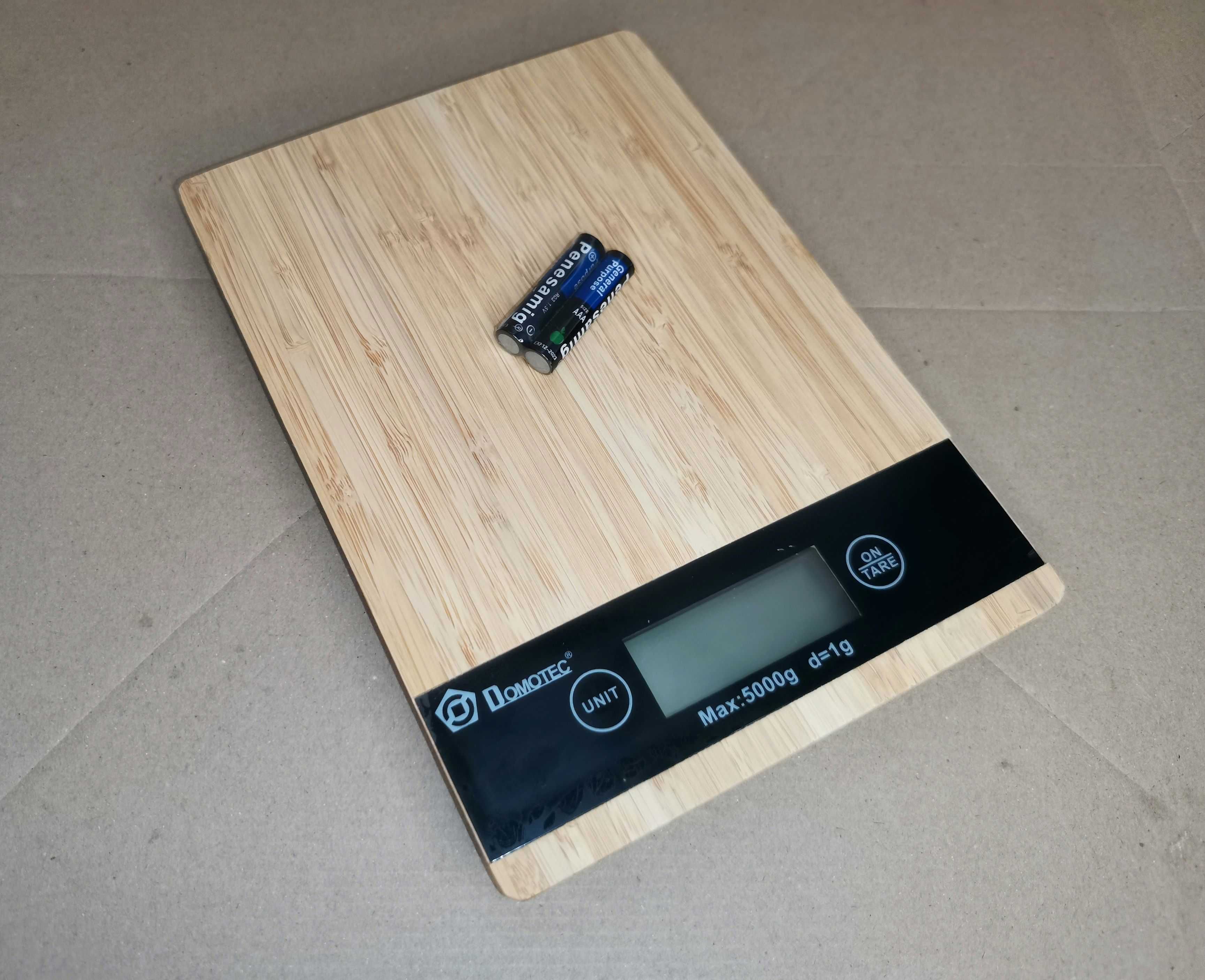 Деревянные кухонные весы Domotec сенсорные до 5 кг с точностью 1г