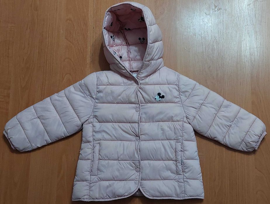 Dziewczęca kurtka pikowana jesienna ZARA Myszka Minnie r. 104
