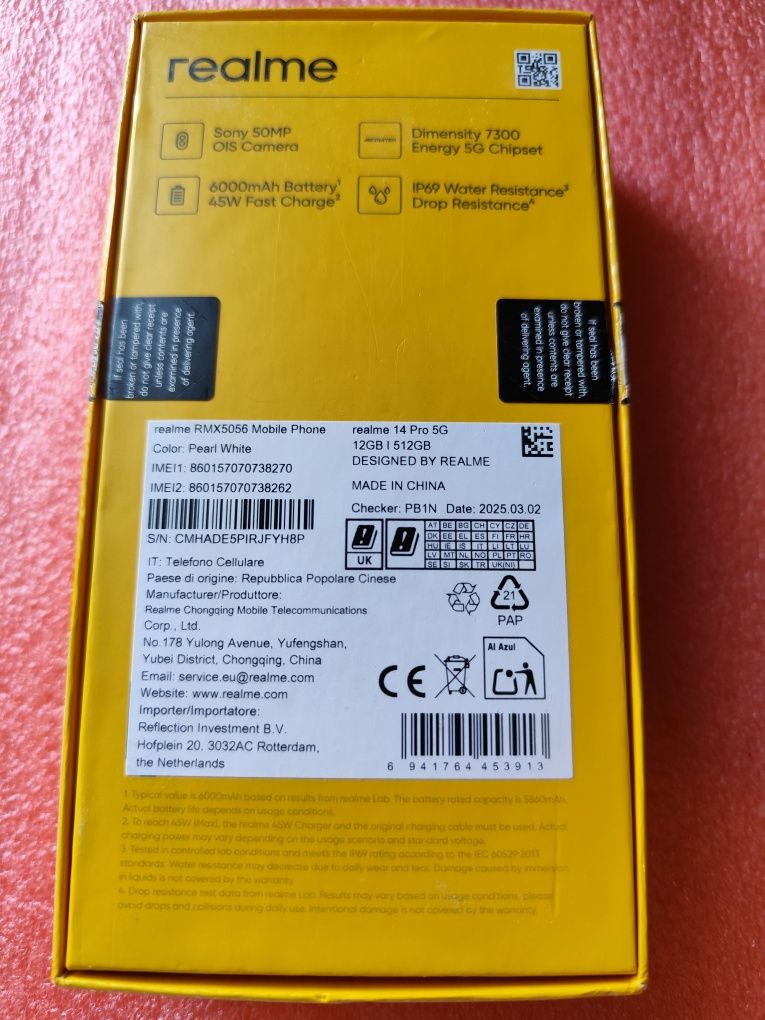 Realme 14 Pro 5G, 12/512, новий