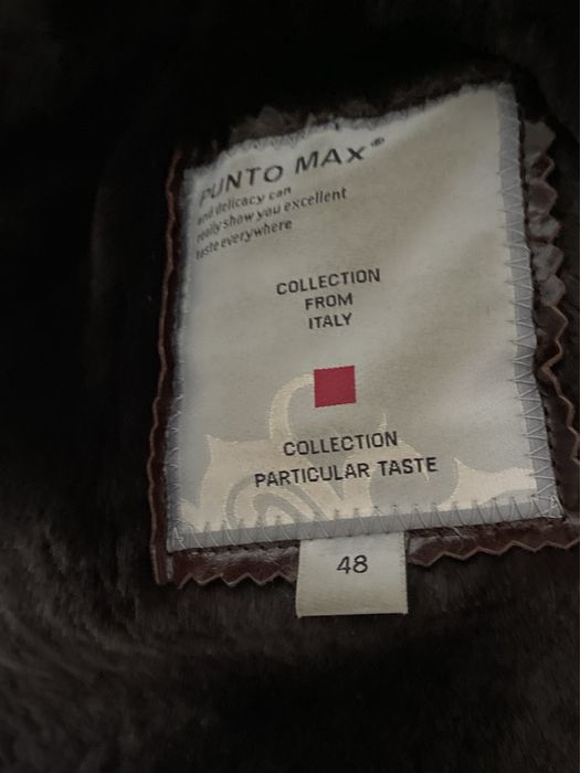 Мужская Кожаная куртка на меховой подстежке