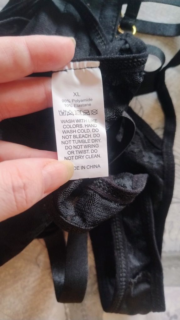 Seksowne zmysłowe body z łańcuszkiem plus size xl