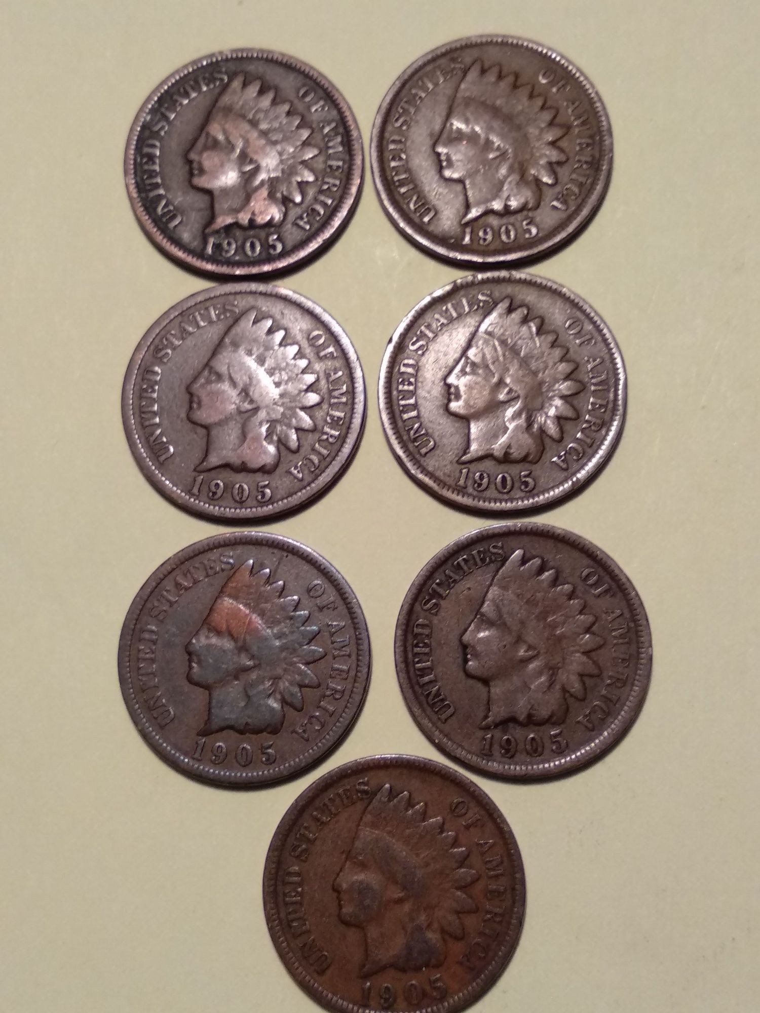 Moedas Indian Head Cent 1905 EUA