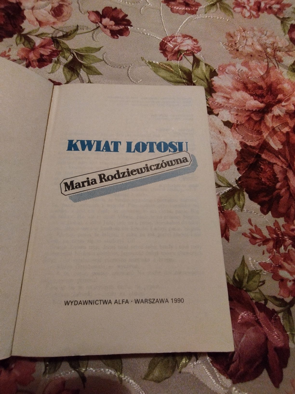 Maria Rodziewiczówna Książka Kwiat Lotosu